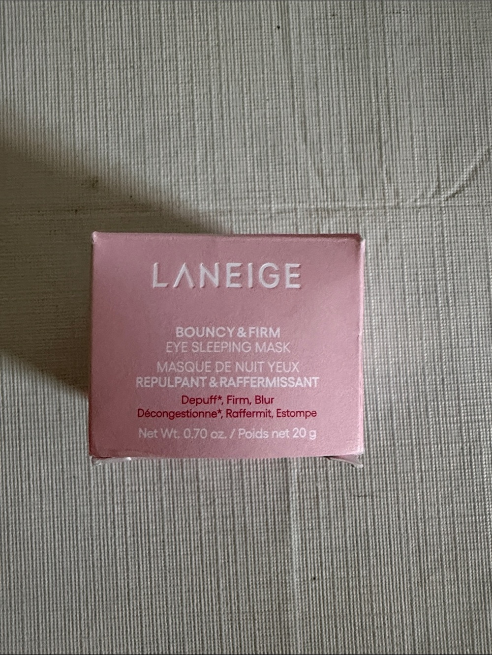 LANEIGE Bouncy & Firm Eye Sleeping Mask — Soft Pink